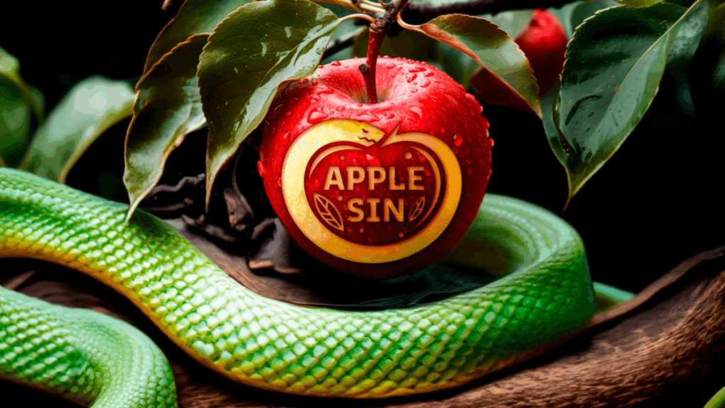 Креативное название и логотип для сидра Apple Sin